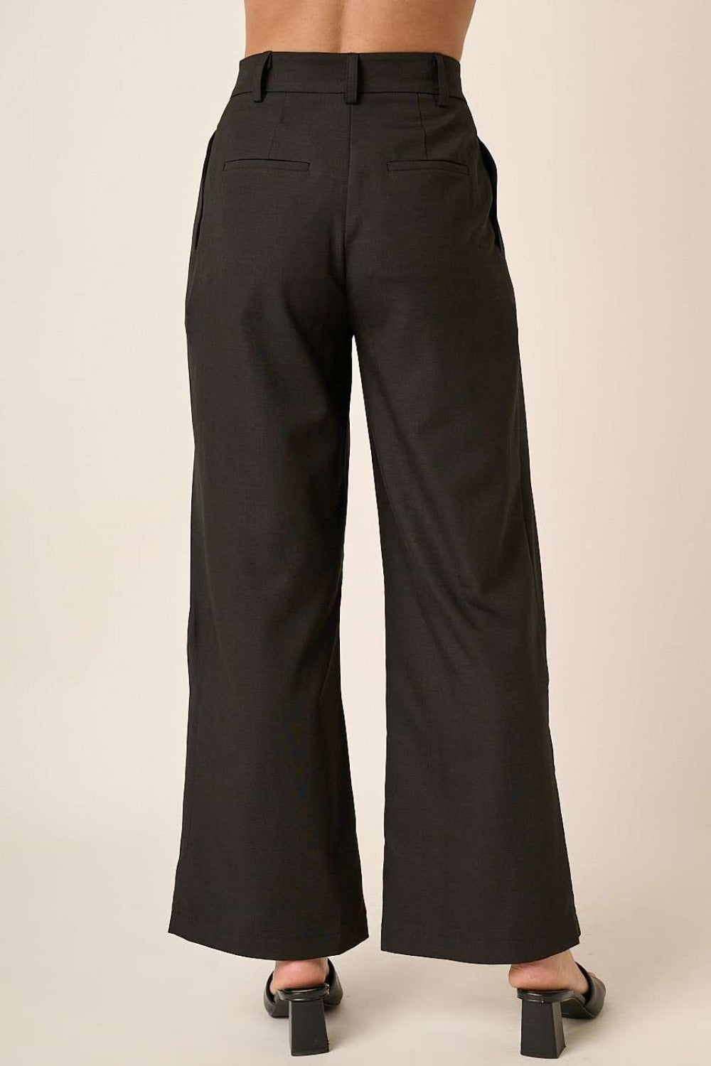 Linen High Waisted Wide Leg Pants