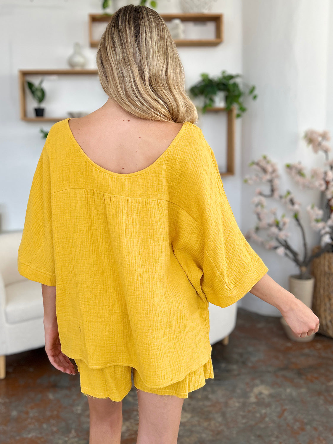 Cotton Half Sleeve T-Shirt and Drawstring Shorts Set
