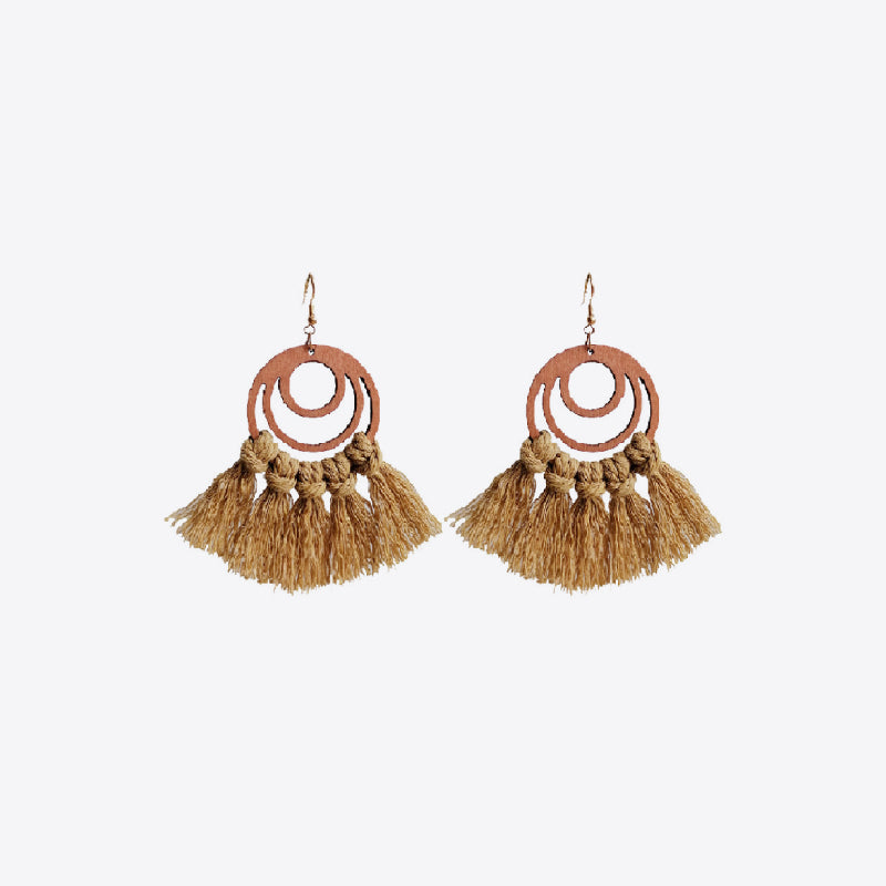 Chic Cotton Cord Geometric Earrings