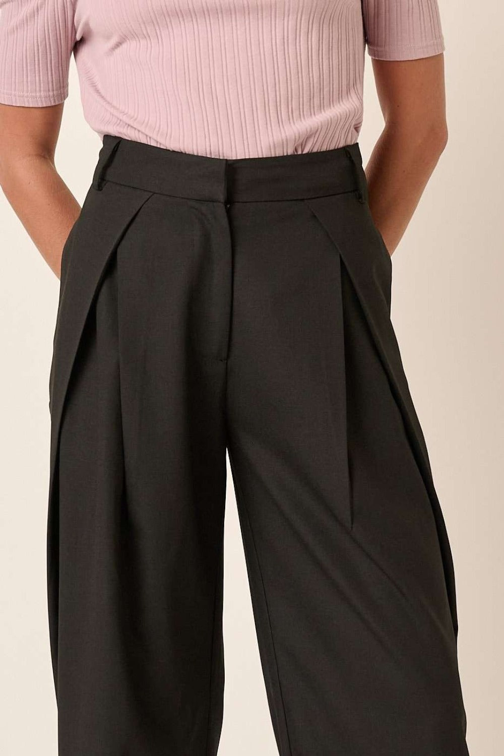 Linen High Waisted Wide Leg Pants