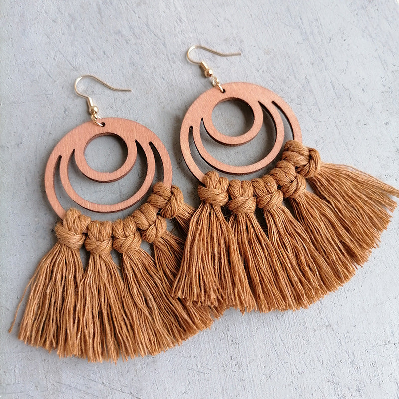 Chic Cotton Cord Geometric Earrings