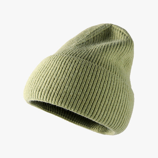 Woolen Thermal Solid Knit Hat