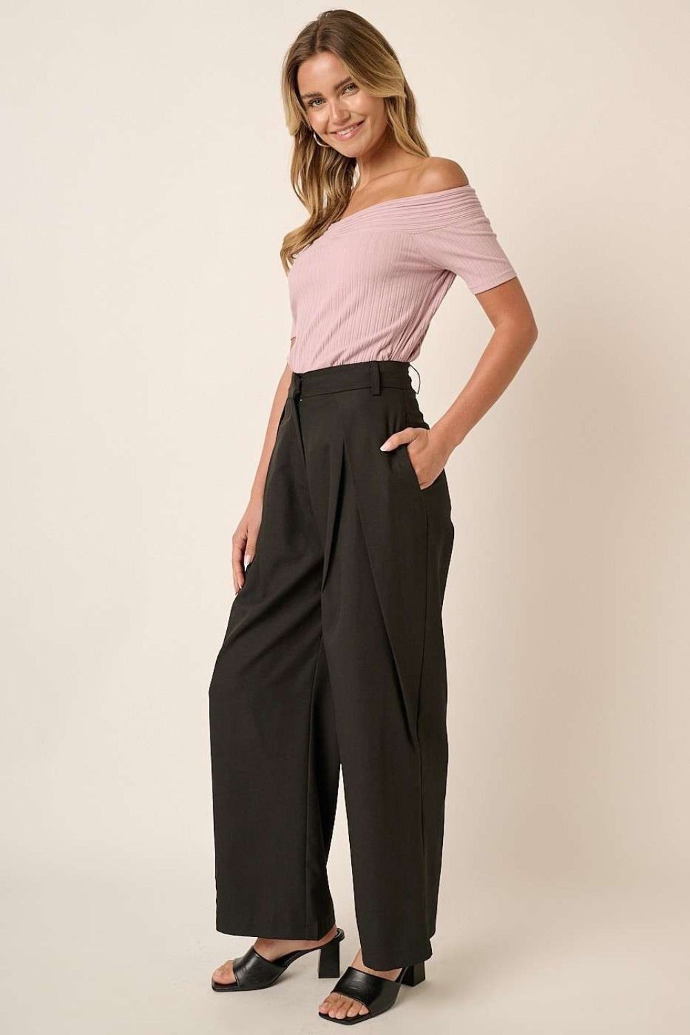 Linen High Waisted Wide Leg Pants