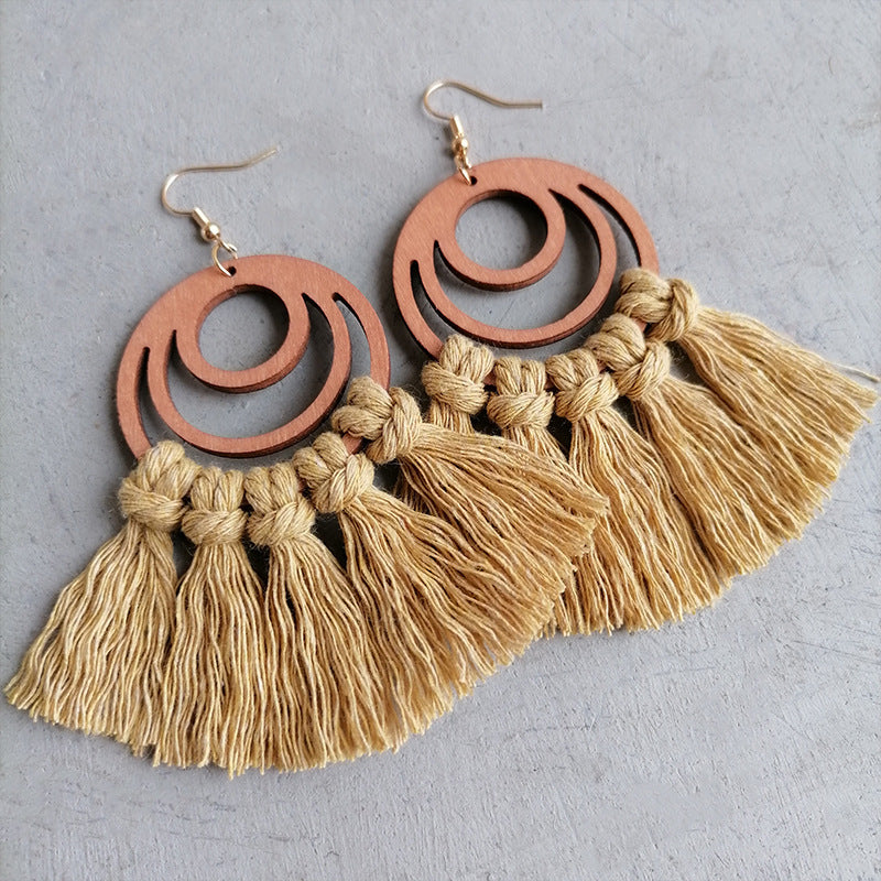 Chic Cotton Cord Geometric Earrings