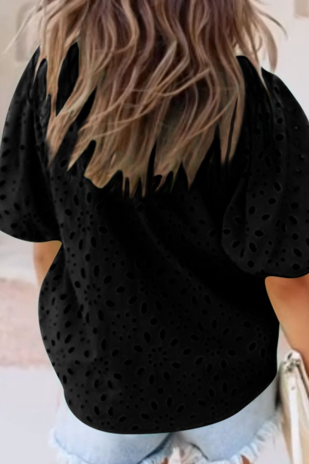 Cotton Button Up Half Sleeve Blouse
