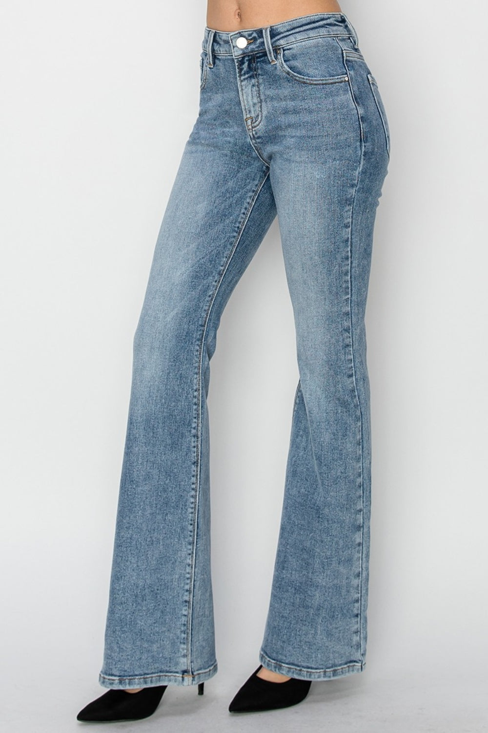 Mid Waist Bootcut Jeans
