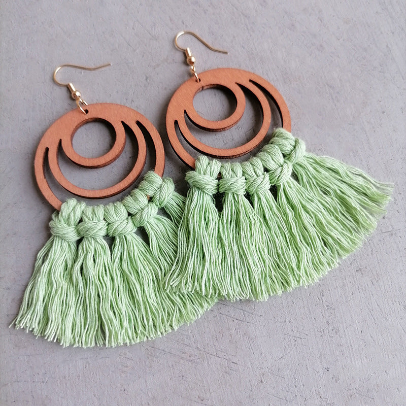 Chic Cotton Cord Geometric Earrings