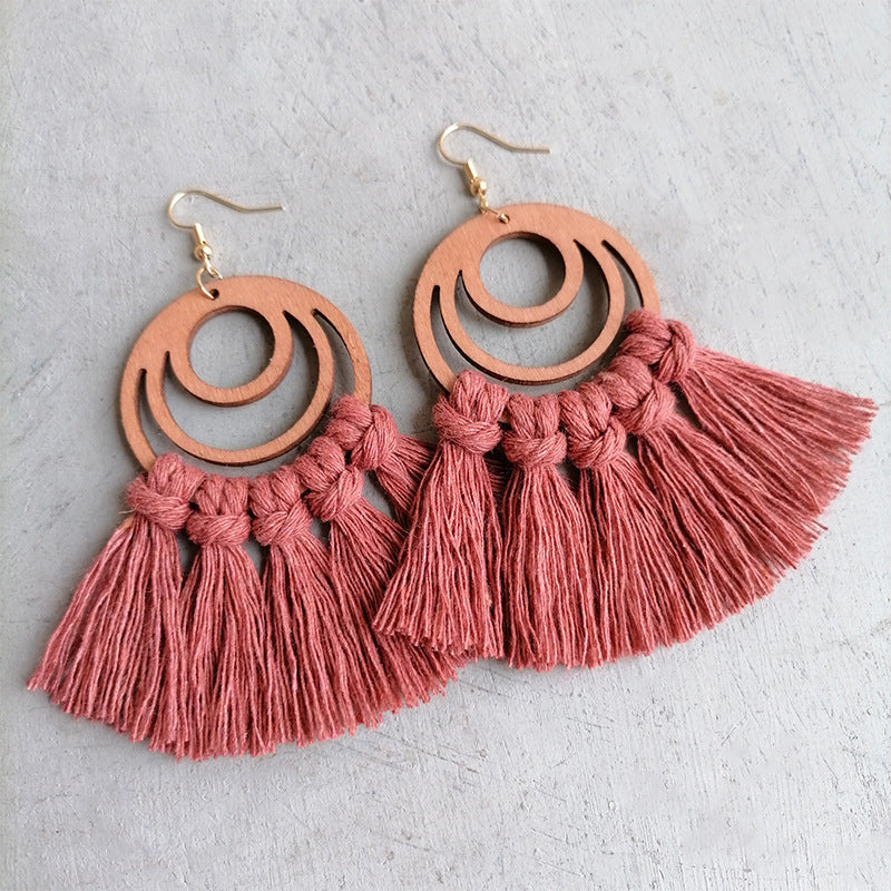 Chic Cotton Cord Geometric Earrings