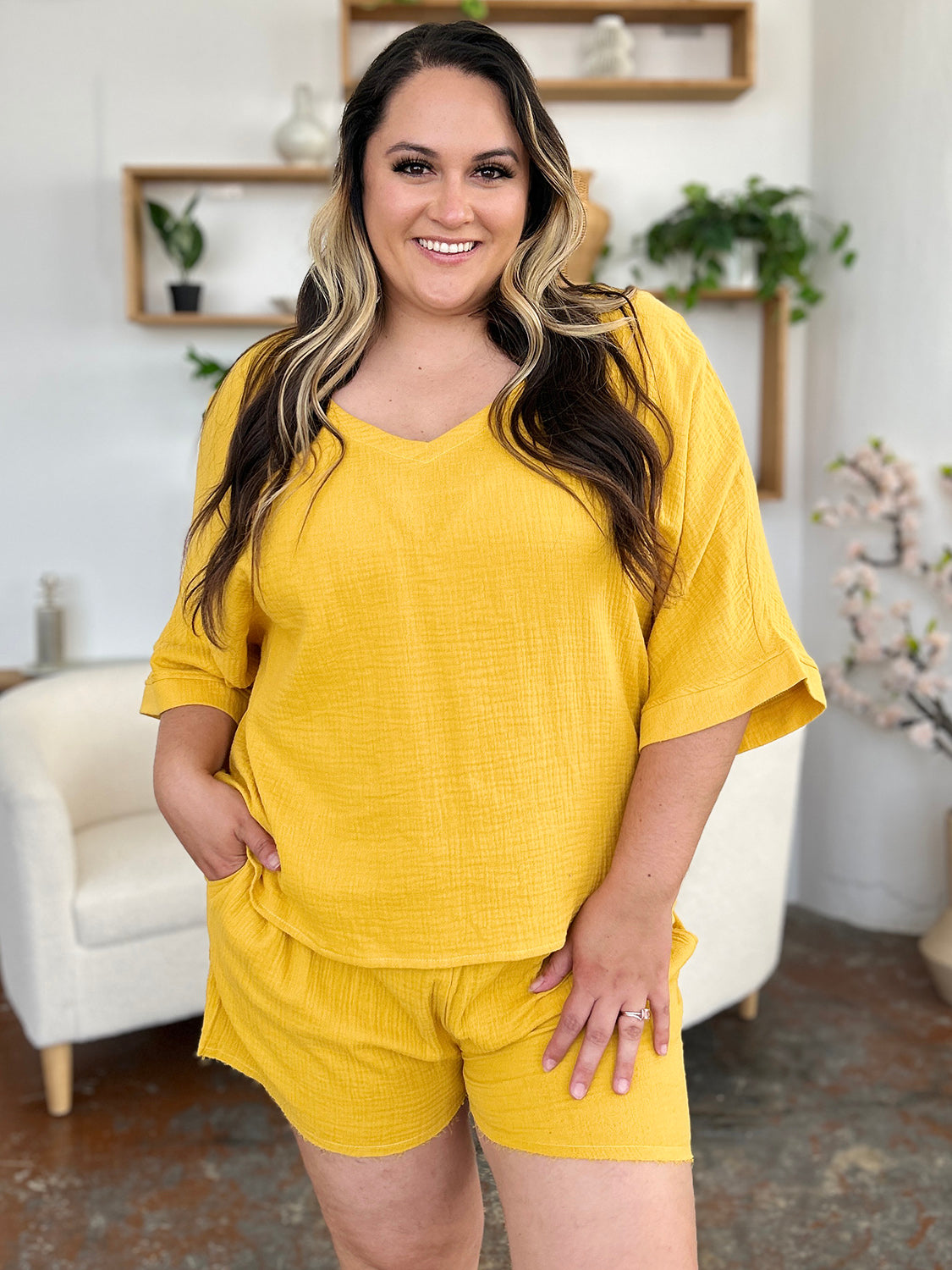 Cotton Half Sleeve T-Shirt and Drawstring Shorts Set