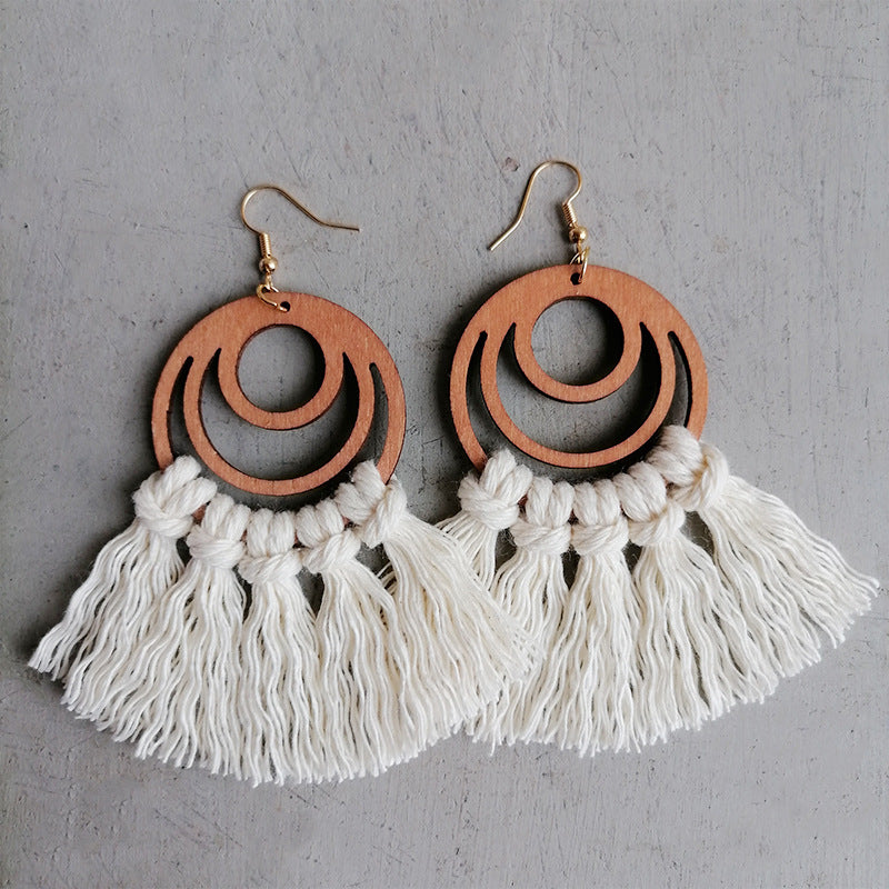 Chic Cotton Cord Geometric Earrings