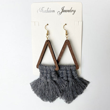 Boho-Chic Cotton Cord Earrings