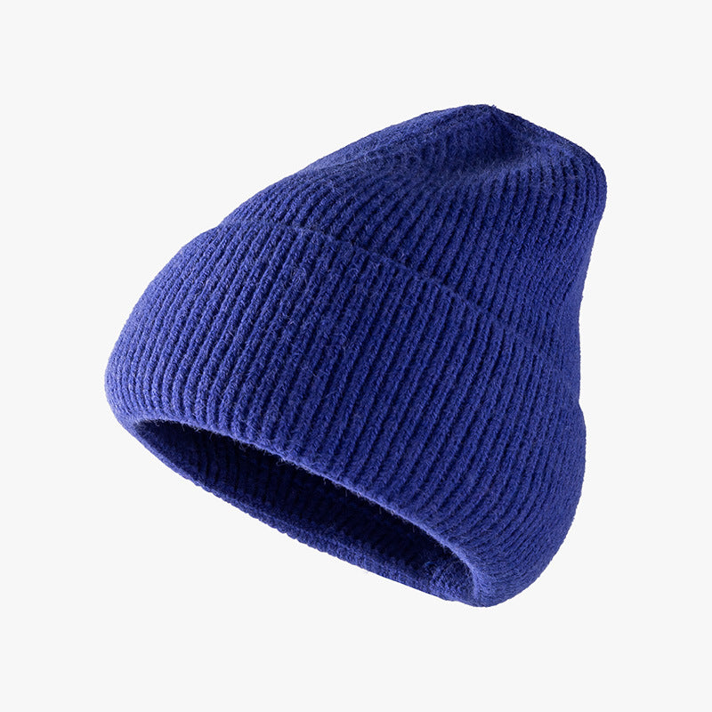 Woolen Thermal Solid Knit Hat