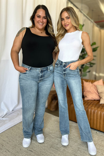 Full Size Medium Rise Bootcut Jeans