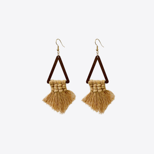Boho-Chic Cotton Cord Earrings