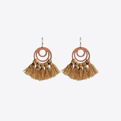 Chic Cotton Cord Geometric Earrings