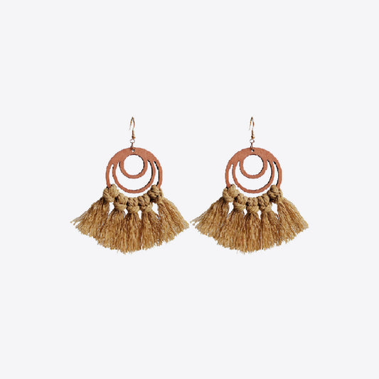 Chic Cotton Cord Geometric Earrings