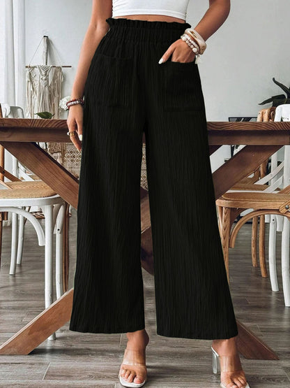 Cotton Frill Wide Leg Pants