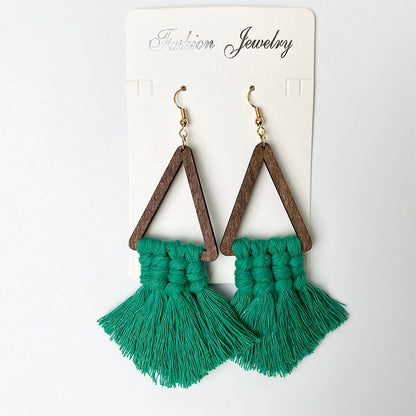 Boho-Chic Cotton Cord Earrings