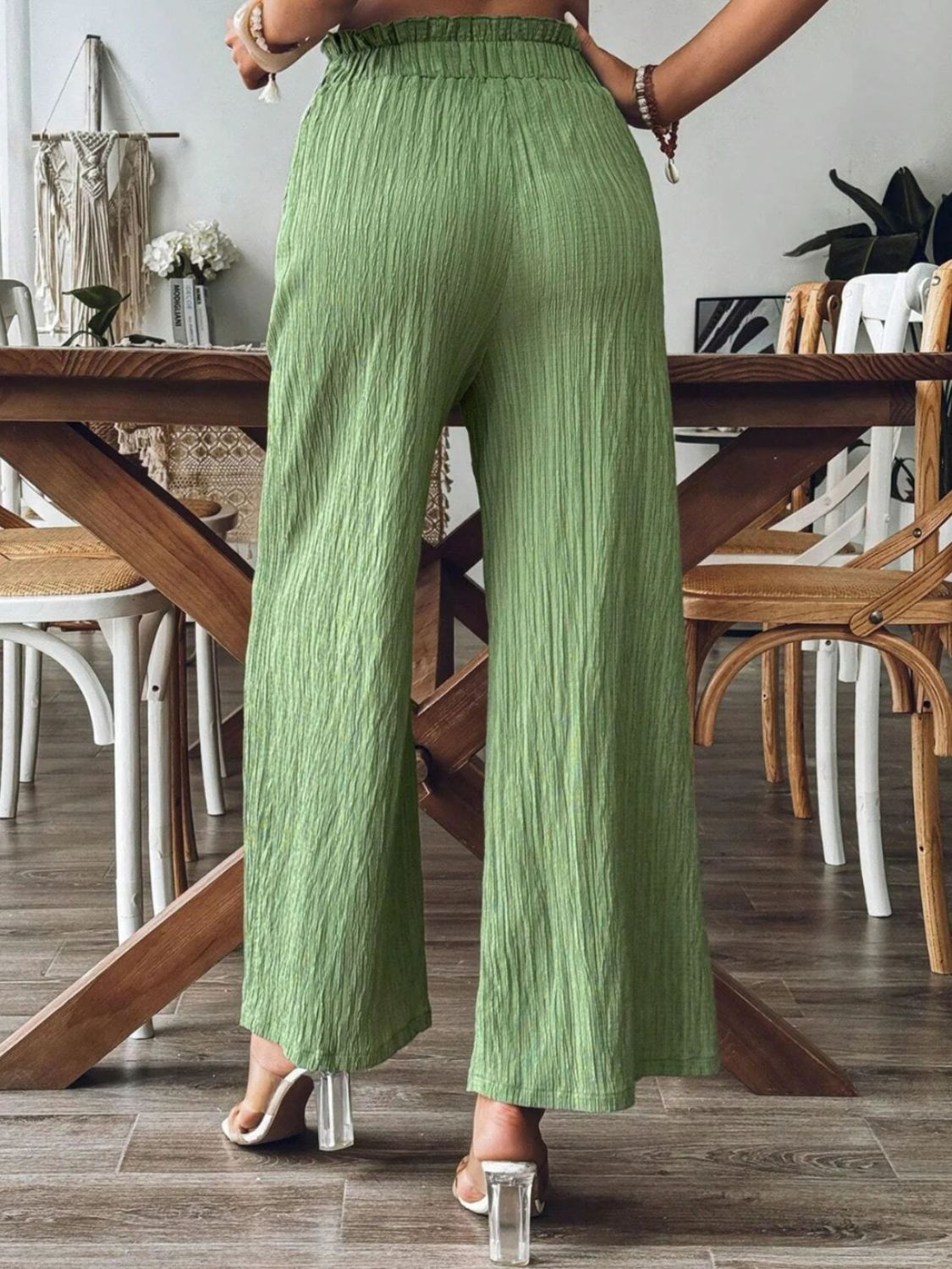 Cotton Frill Wide Leg Pants
