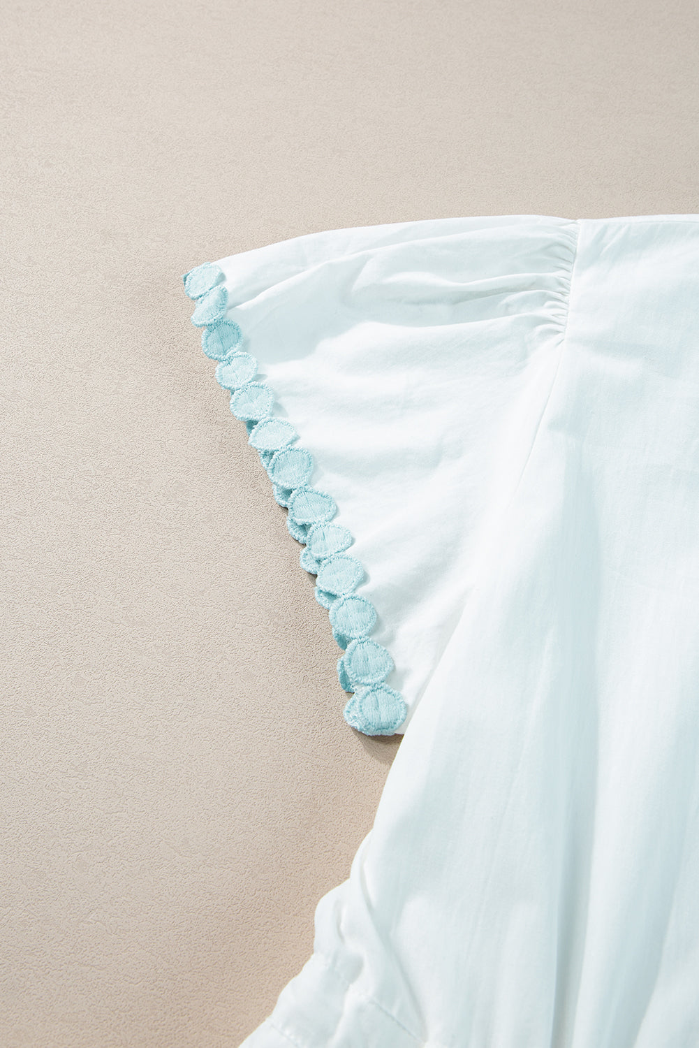 Cotton Contrast Trim Button Up Short Sleeve Dress