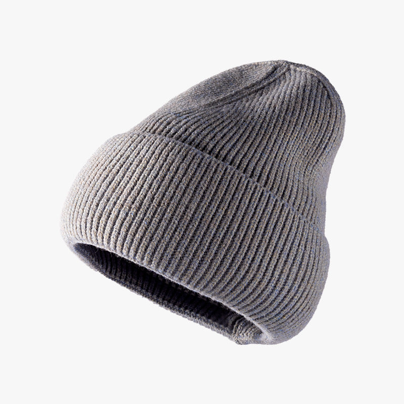 Woolen Thermal Solid Knit Hat
