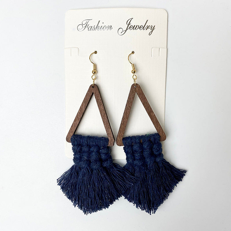 Boho-Chic Cotton Cord Earrings