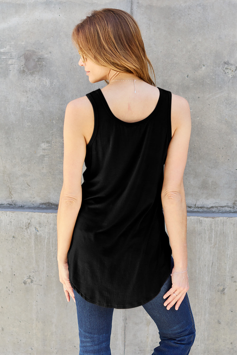 Basic Bamboo Round Neck Tank Top
