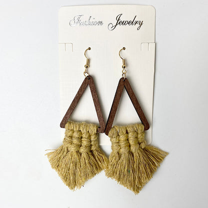 Boho-Chic Cotton Cord Earrings