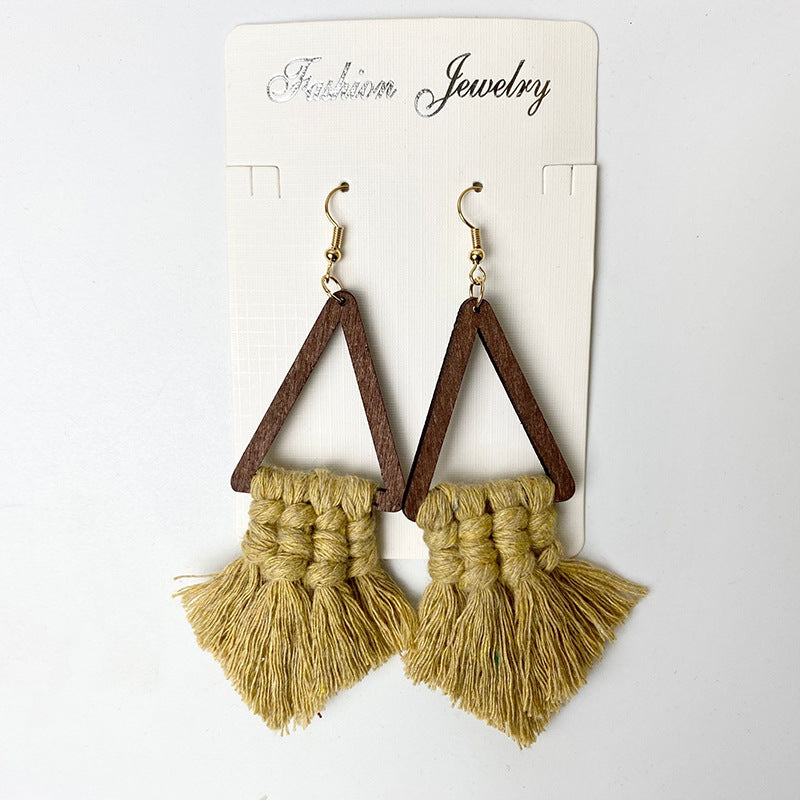 Boho-Chic Cotton Cord Earrings