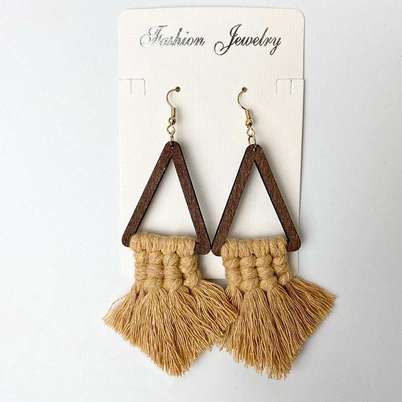 Boho-Chic Cotton Cord Earrings