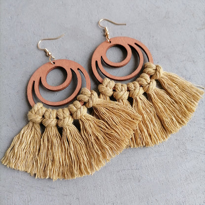 Chic Cotton Cord Geometric Earrings