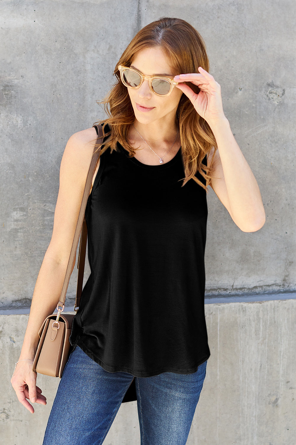 Basic Bamboo Round Neck Tank Top