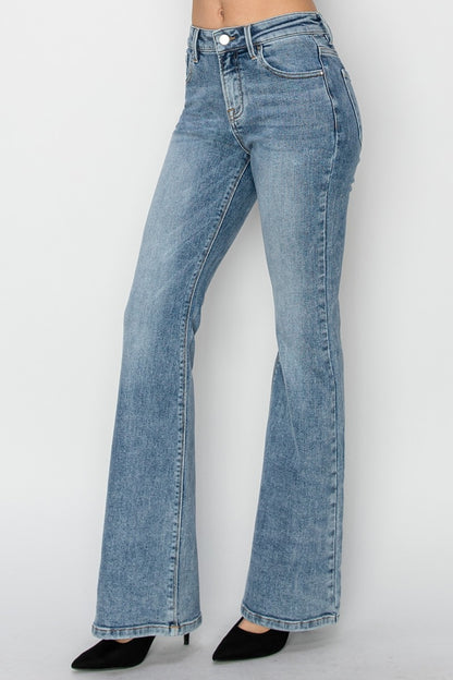 Mid Waist Bootcut Jeans