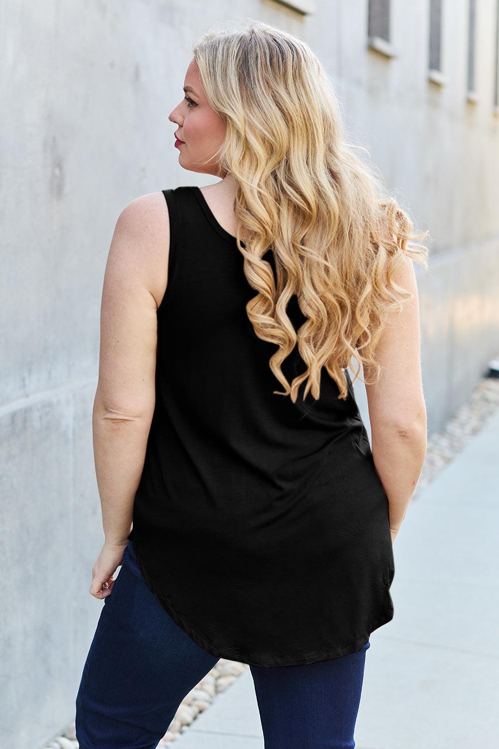 Basic Bamboo Round Neck Tank Top