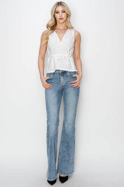 Mid Waist Bootcut Jeans